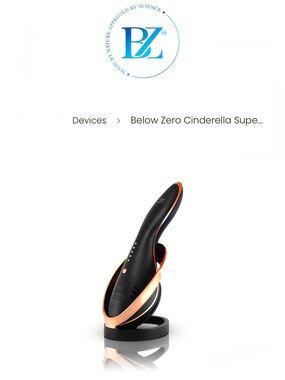 Below Zero Cinderella Supercool Facial Tool - Black & Rose Gold